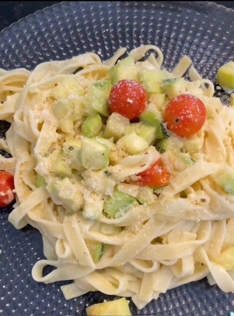 Tagliatelles courgettes sauce&nbsp;crémeuse