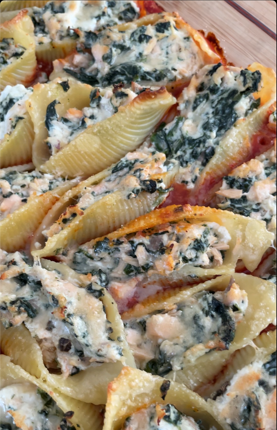 Conchiglioni farcis ricotta épinards&nbsp;thon