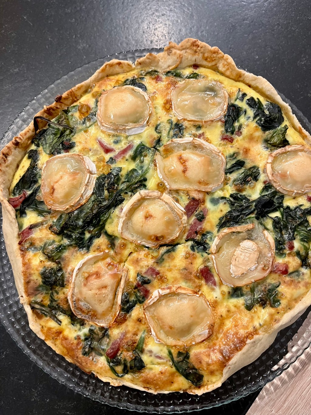 Tarte aux épinards, chèvre et&nbsp;noix