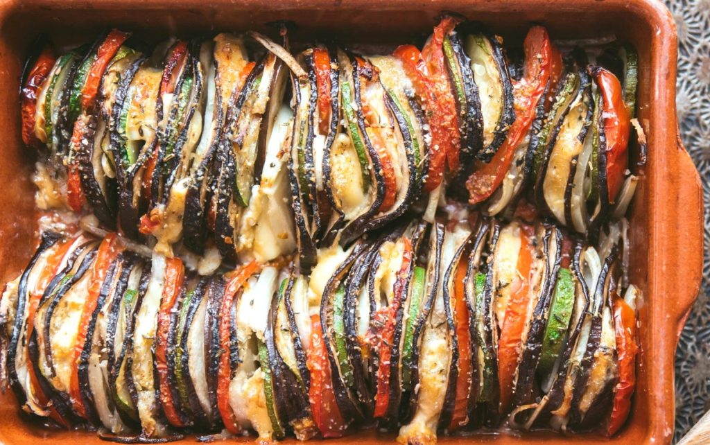 Légumes confit au four et&nbsp;mozzarella
