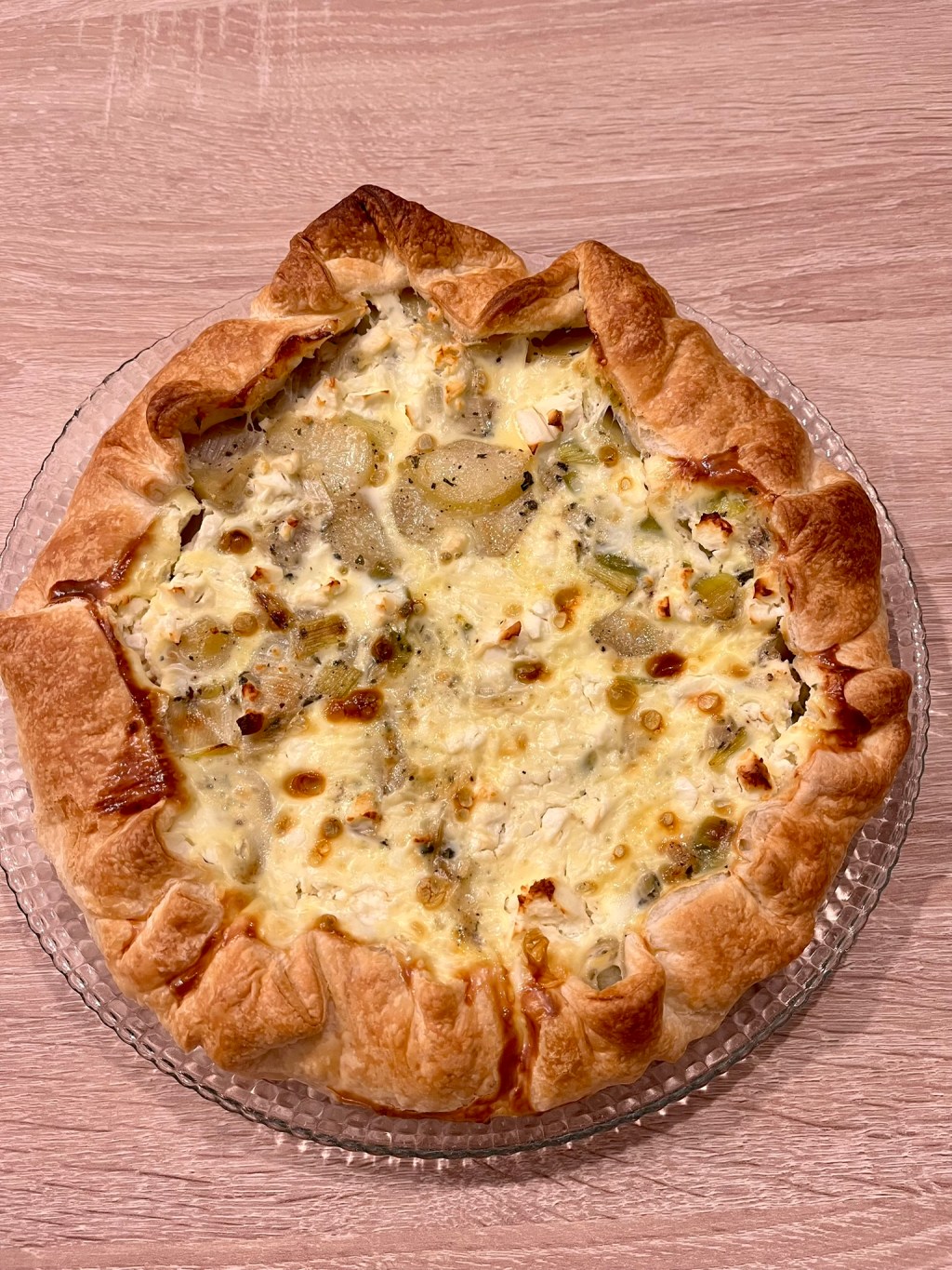 ​Tarte aux poireaux pommes de terre&nbsp;chèvre