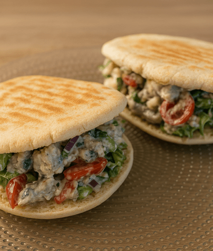 Pain pita et sa&nbsp;garniture