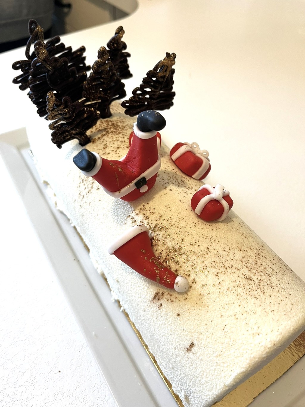 Bûche Crunchy chocolat&nbsp;vanille