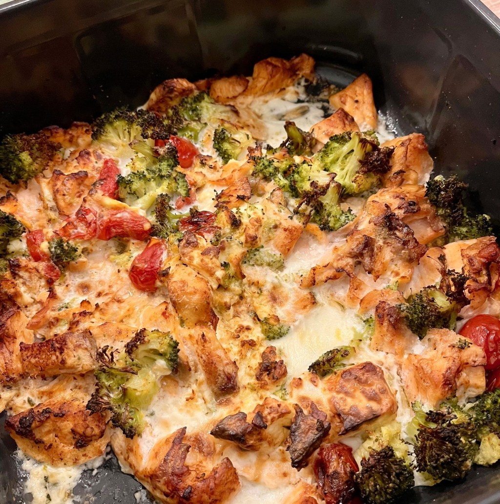 Saumon sauce feta et légumes&nbsp;rôtis